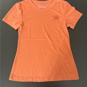 Jordan Orange Tee with Logo Patch